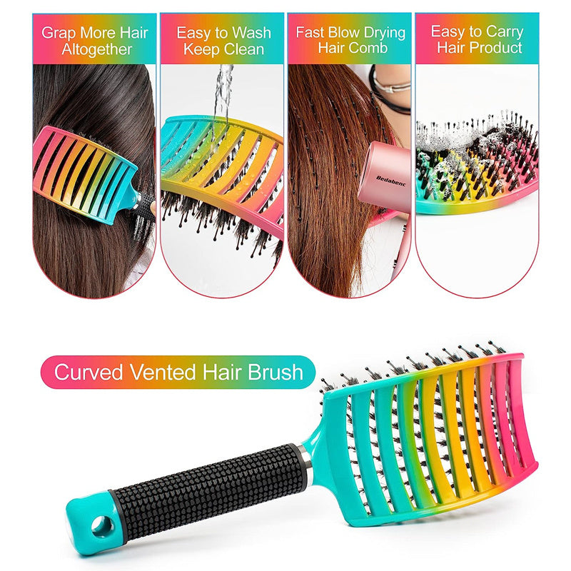 Curved Vented Professional Detangling Hair Brush