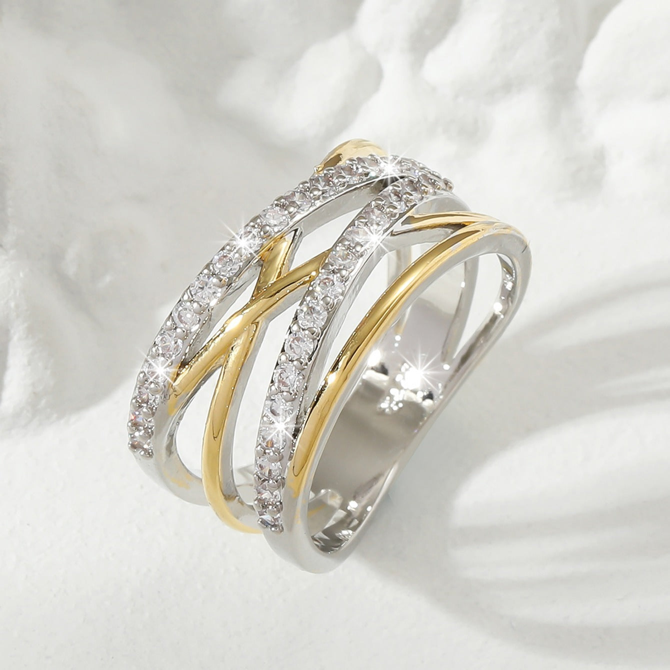 18K Gold Plated Infinity zirconia Eternity Ring