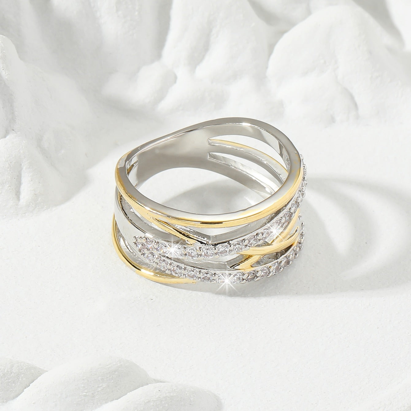 18K Gold Plated Infinity zirconia Eternity Ring