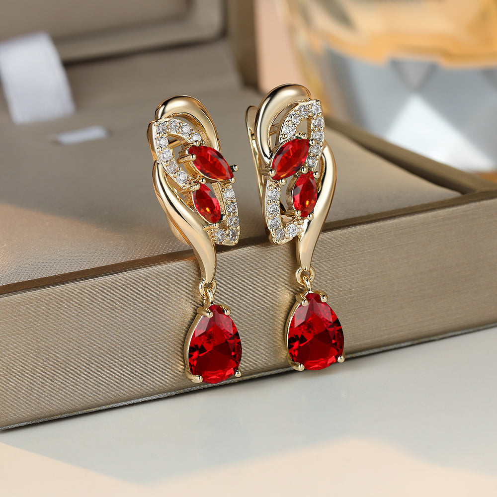 Flower Dangle Earrings for Women