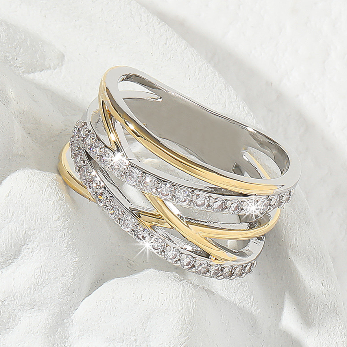 18K Gold Plated Infinity zirconia Eternity Ring