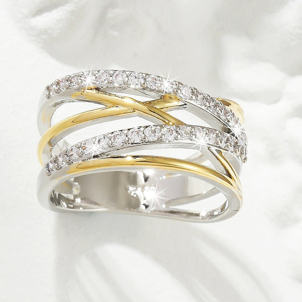 18K Gold Plated Infinity zirconia Eternity Ring